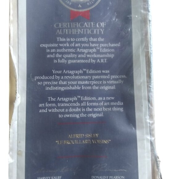 Alfred Sisley Le Brouillard Voisins Framed Painting 1974 Artagraph Edition 25x19 - Picture 8 of 13